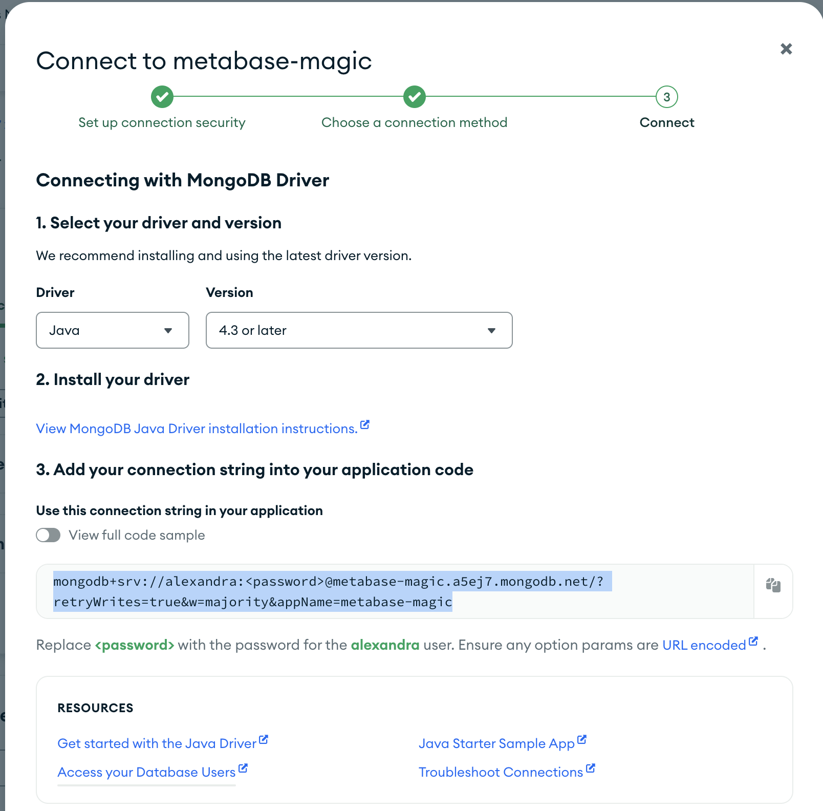 MongoDB 連線字串