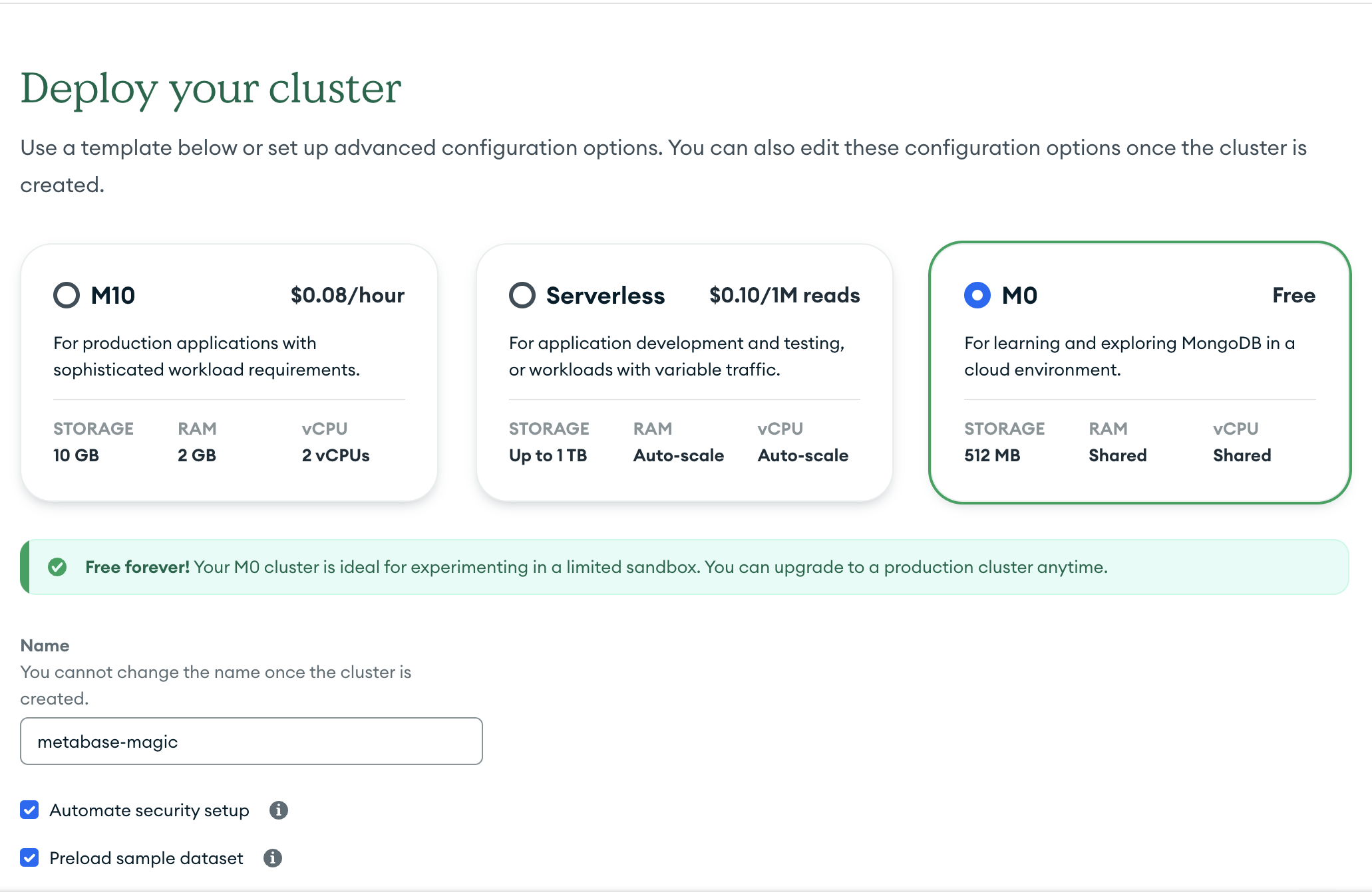 MongoDB conenction string