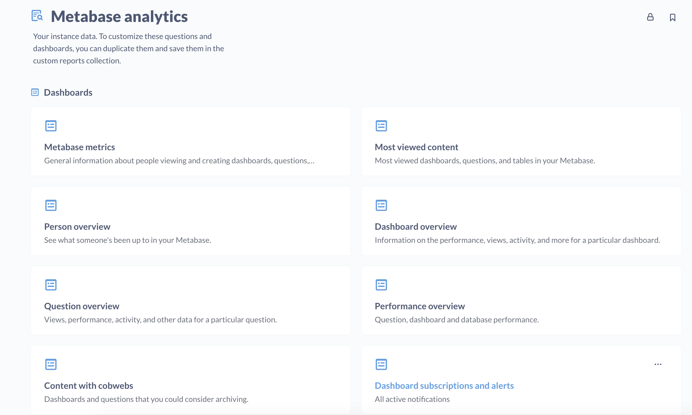 Usage analytics